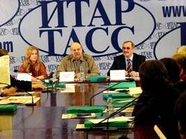 Пресс-конференция в ИТАР-ТАСС с В. Мегре